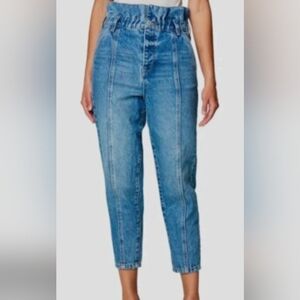 Blank NYC Paper Bag Jeans Baggy Denim High Waist 26 Cropped